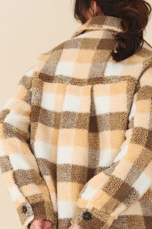 Plaid Sherpa Jacket