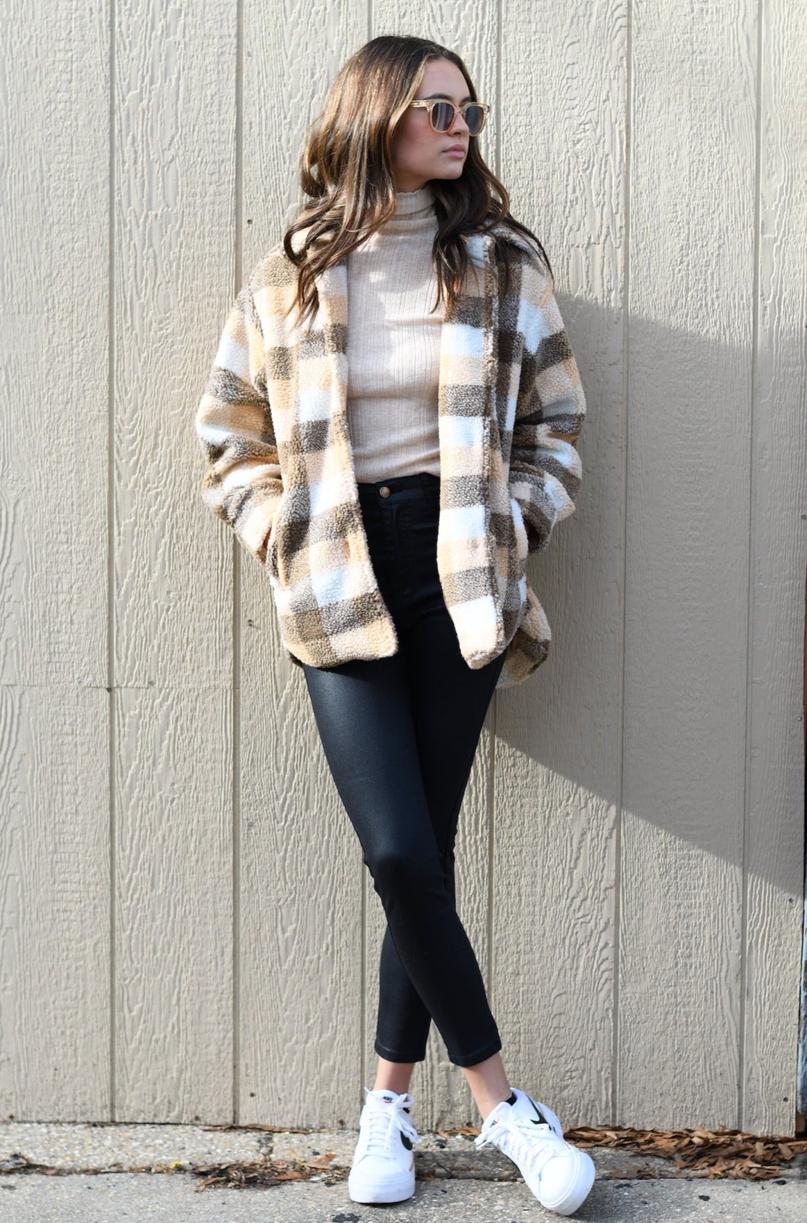 Plaid Sherpa Jacket