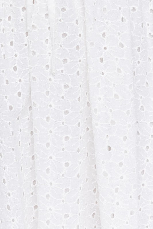 White Eyelet Mini Dress